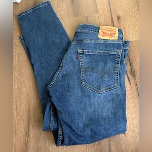 Levi's 502 Regular Taper Fit Jeans Men's 36x32 Medium/Light Wash Stretch Denim